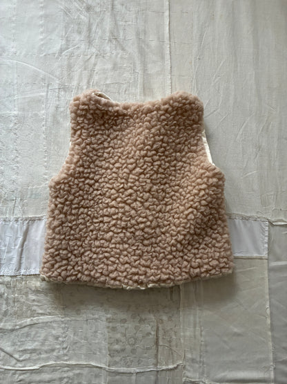 sula - wrap tie vest - big fluffy - crystal grey
