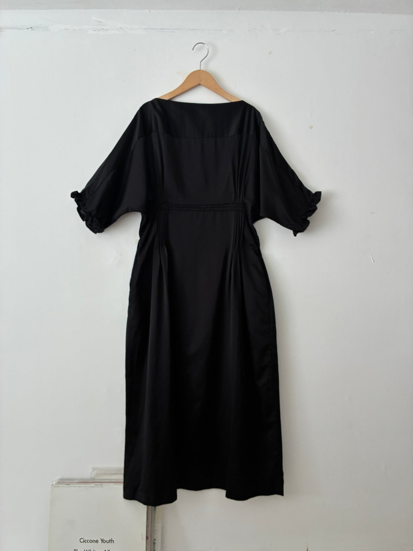 sula - doris dress - silk cotton satin - anthracite