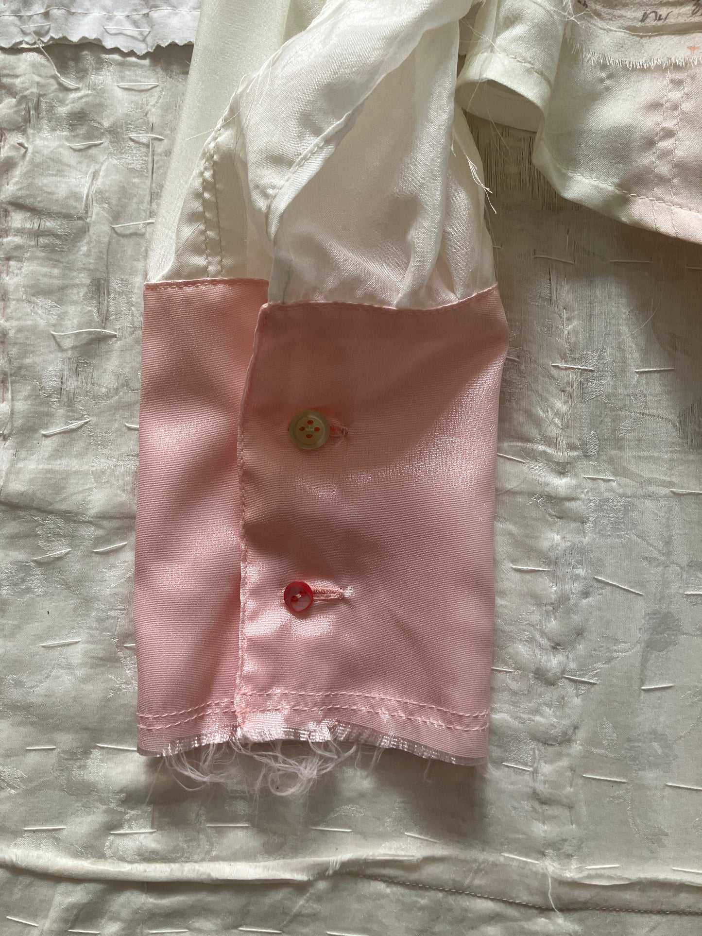 garbage core - SEMISHEER PATCHWORK SHIRT