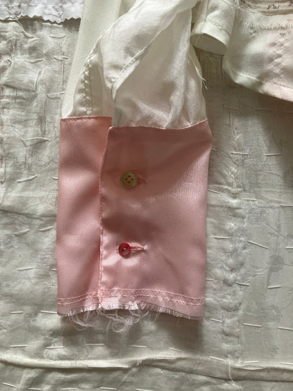 garbage core - SEMISHEER PATCHWORK SHIRT