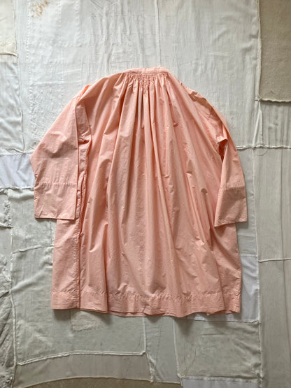 sula - gathered dress - tiny orange check