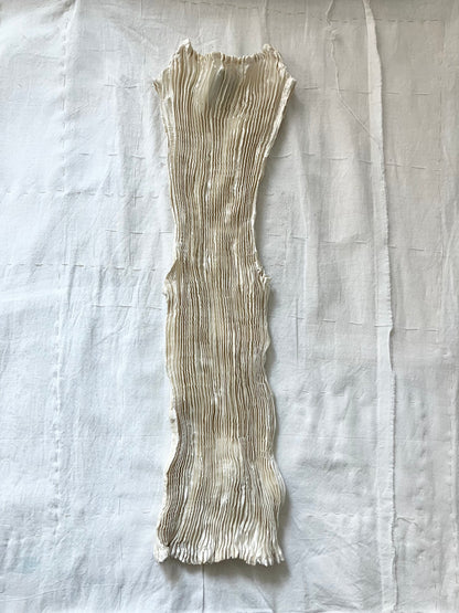 AZUR - Plissé Silk Tank Top - Off-White