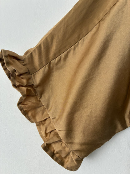 sula - doris dress - silk cotton satin - curry