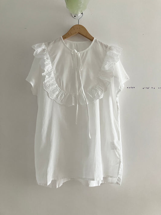 September Poetry - COSMIC WONDER - Shining star frill dress shirt - White