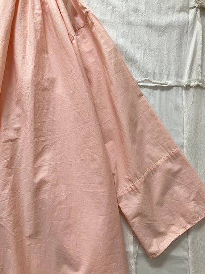 sula - gathered dress - tiny orange check