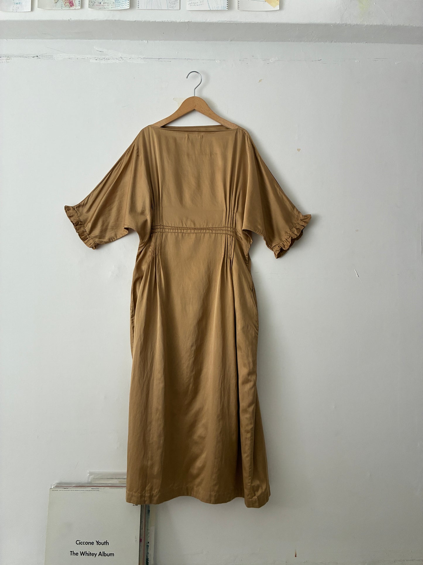 sula - doris dress - silk cotton satin - curry