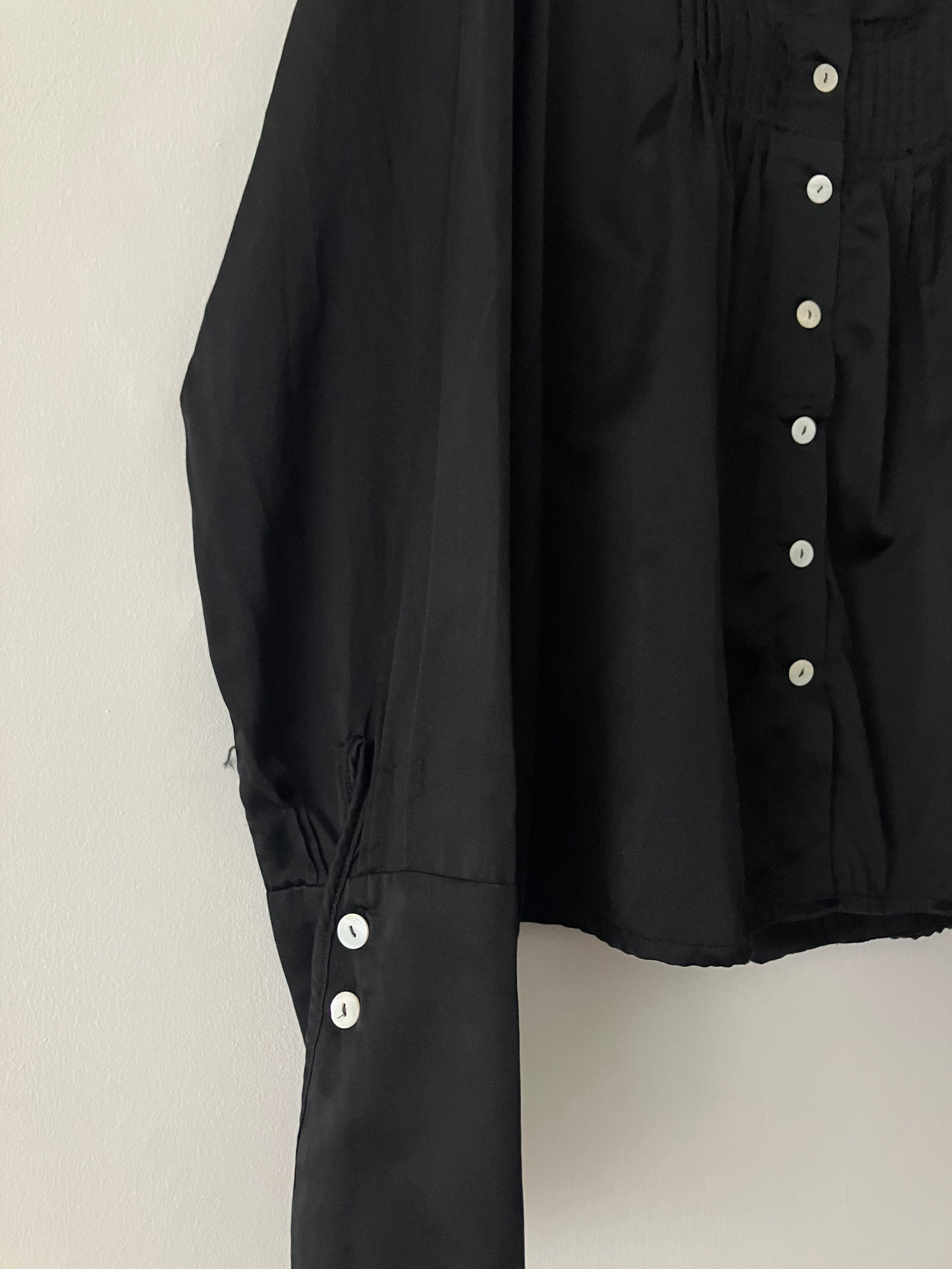 sula - new washed shirt - silk cotton satin - anthracite