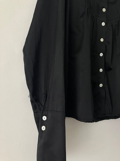 sula - new washed shirt - silk cotton satin - anthracite