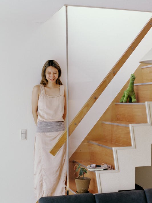 sula - wide strap dress - silver peony