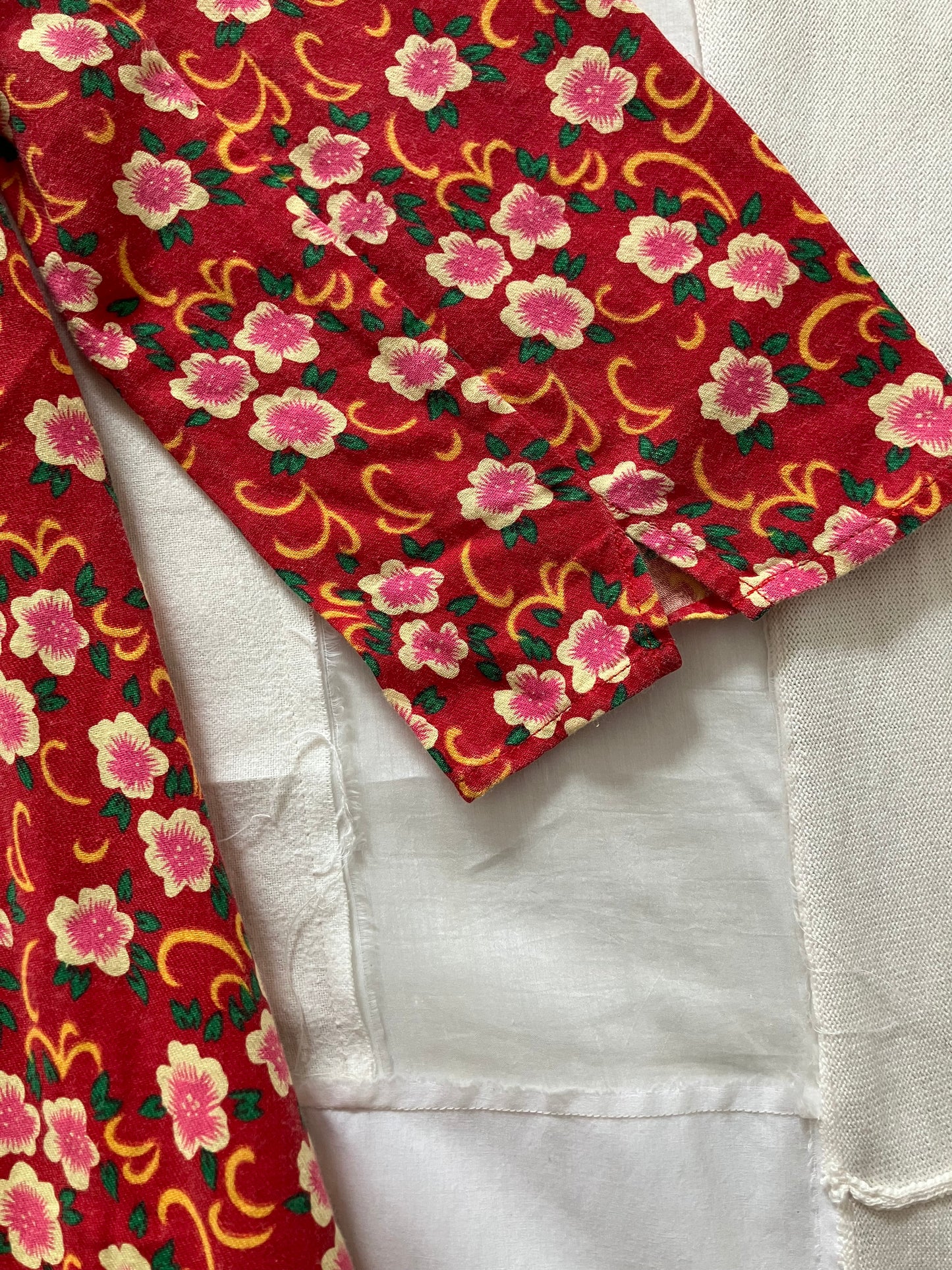 【Pre-loved】sula - red flower a line dress