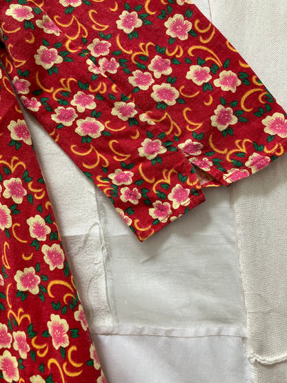 【Pre-loved】sula - red flower a line dress