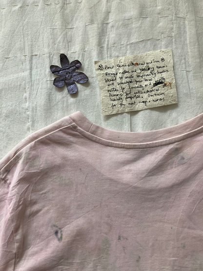 EIRINN HAYHOW - FOREST FAIRIE WITH SNAIL AND SUN TSHIRT 2 with bio flower patch
