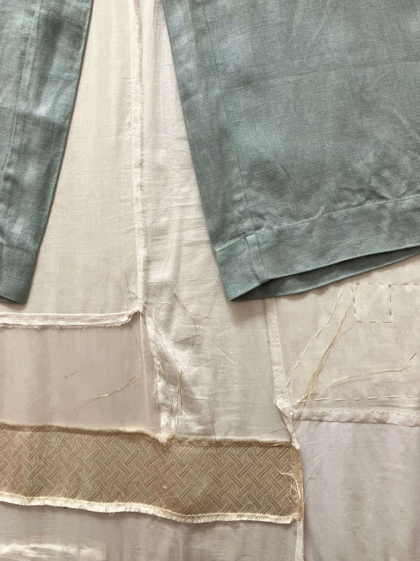 sula - flare pants linen twil - pearl blue