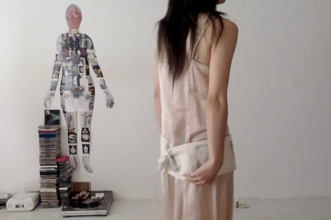 sula - wide strap dress - silver peony