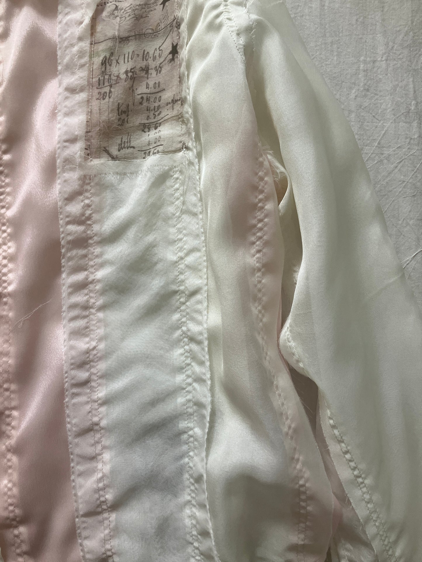 garbage core - SEMISHEER PATCHWORK SHIRT