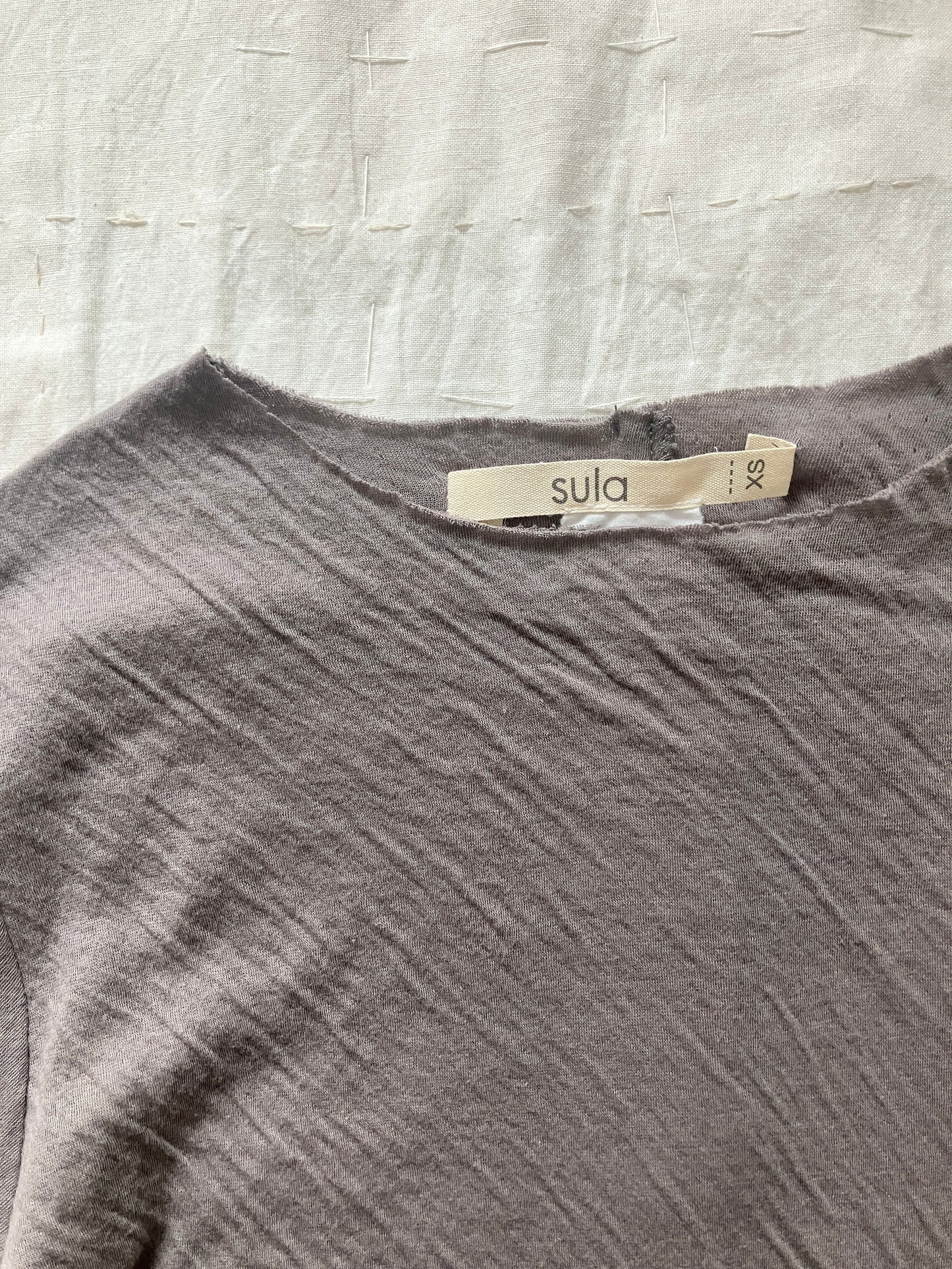 sula - long sleeve tee - cotton jersey - grey