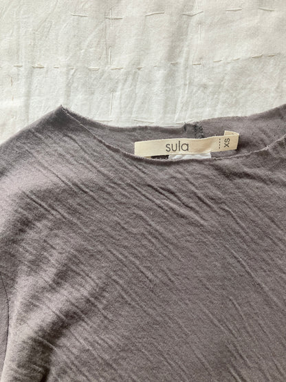 sula - long sleeve tee - cotton jersey - grey