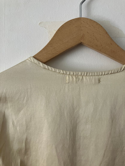 sula - new washed shirt - silk cotton satin - oyster white