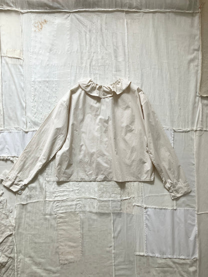 sula - pucked collar blouse - alabaster