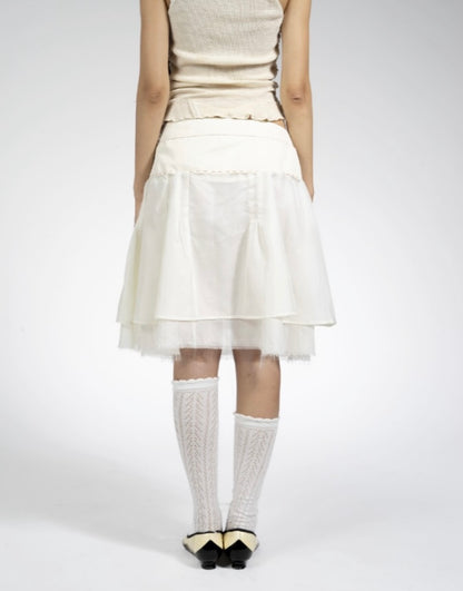 garbage core - BIANCO BIANCO SKIRT