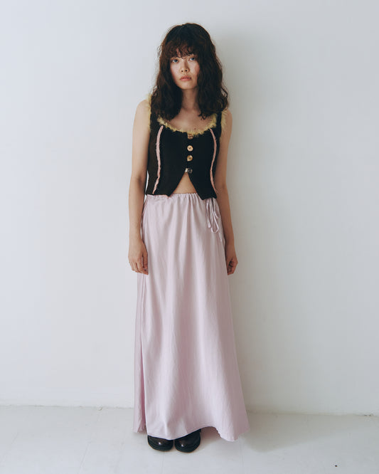 sula - biascut skirt long - mauve