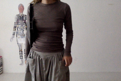 sula - long sleeve tee - cotton jersey - grey