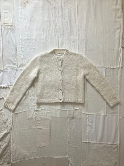 sula - fluffy alpaca nickel cardi - cream