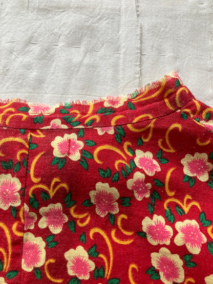 【Pre-loved】sula - red flower a line dress