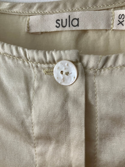sula - new washed shirt - silk cotton satin - oyster white