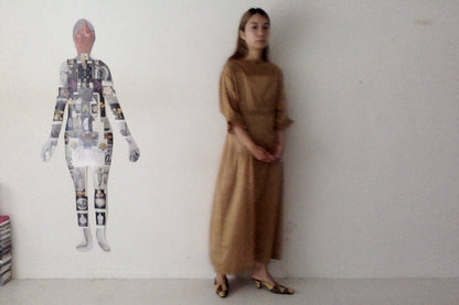 sula - doris dress - silk cotton satin - curry