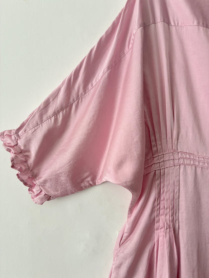 sula - doris dress - silk cotton satin - lilac sachet