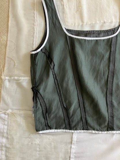 sula - corset top - beluga