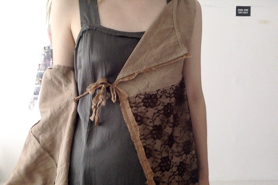 sula - wide strap dress - gunmetal