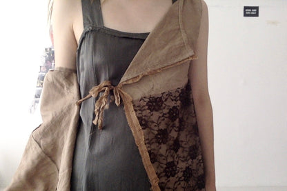 sula - wide strap dress - gunmetal