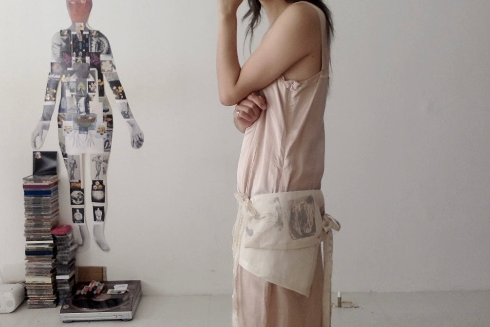 sula - wide strap dress - silver peony