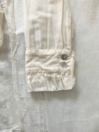 sula - frill blouse - egg nog