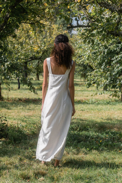 sula - wide strap dress - silver peony