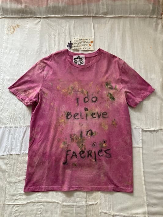 EIRINN HAYHOW - I DO BELIEVE IN FAERIES TSHIRT 2 with bio flower patch