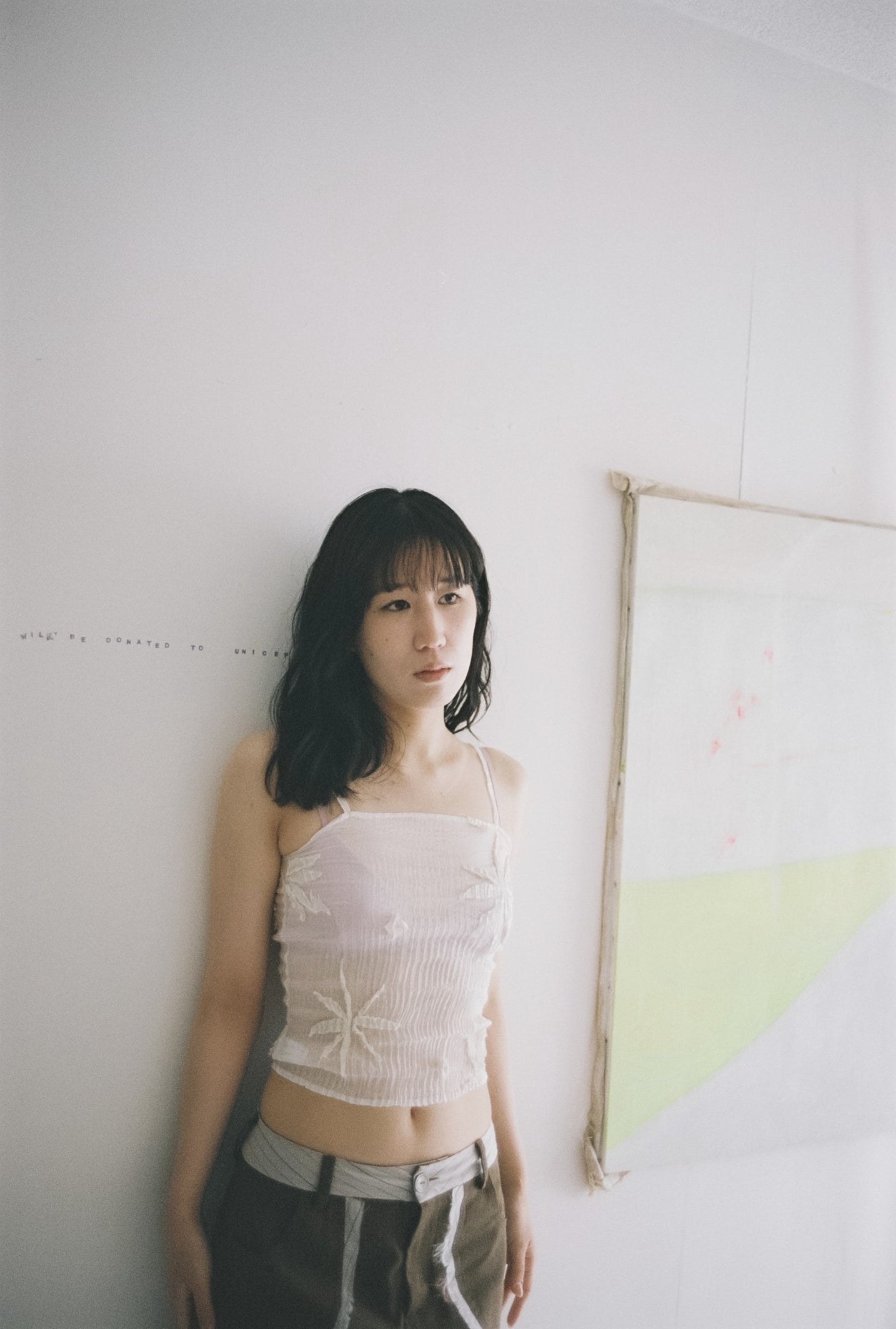 AZUR - Plissé Sheer Silk Appliqué Tube Top - Undyed (white)