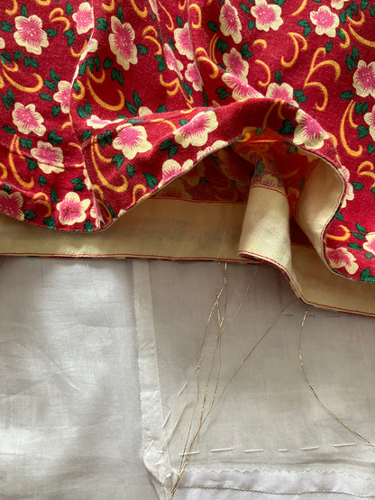【Pre-loved】sula - red flower a line dress
