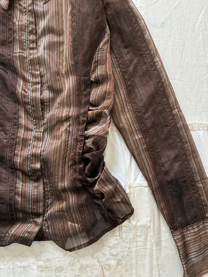 garbage core - 35 BUTTONS GATHERED SHIRT