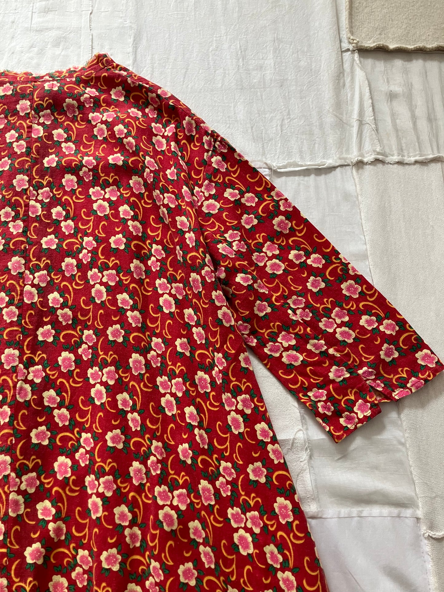 【Pre-loved】sula - red flower a line dress