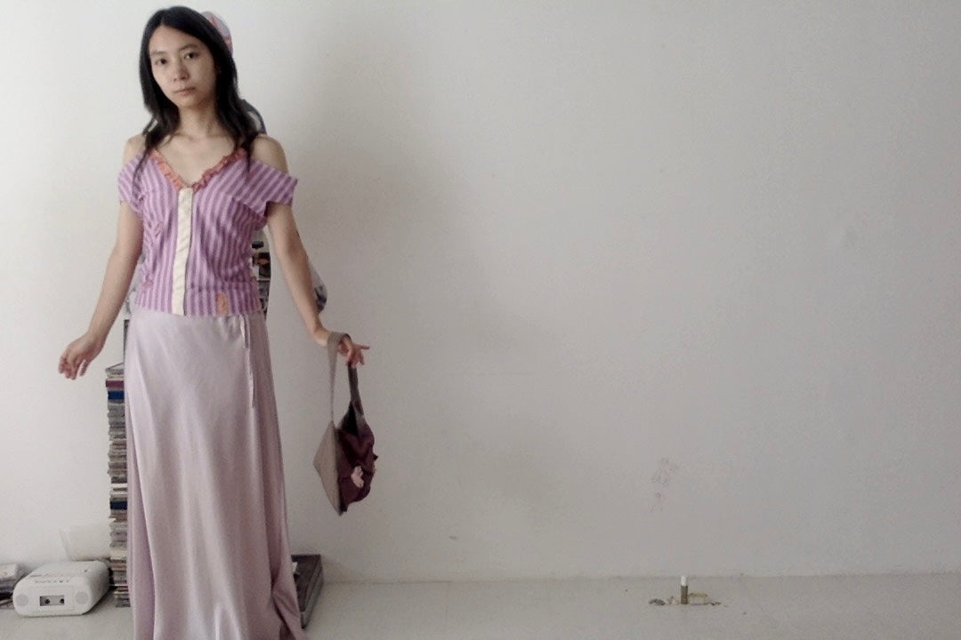 sula - bias cut skirt long - mauve