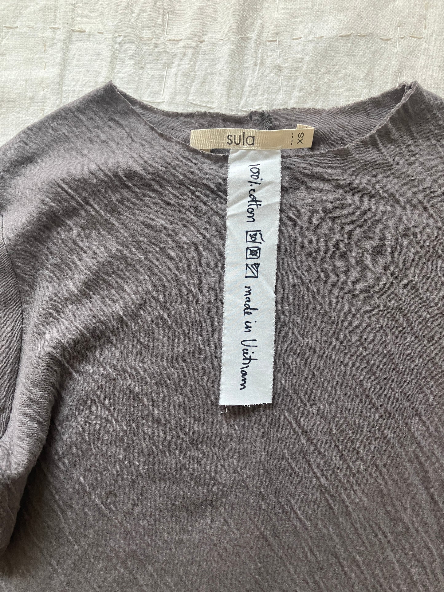 sula - long sleeve tee - cotton jersey - grey