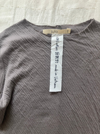 sula - long sleeve tee - cotton jersey - grey