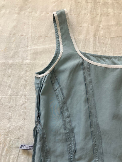 sula - corset top - pearl-blue