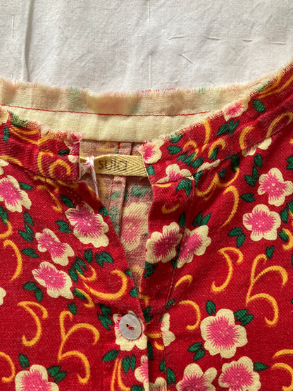 【Pre-loved】sula - red flower a line dress