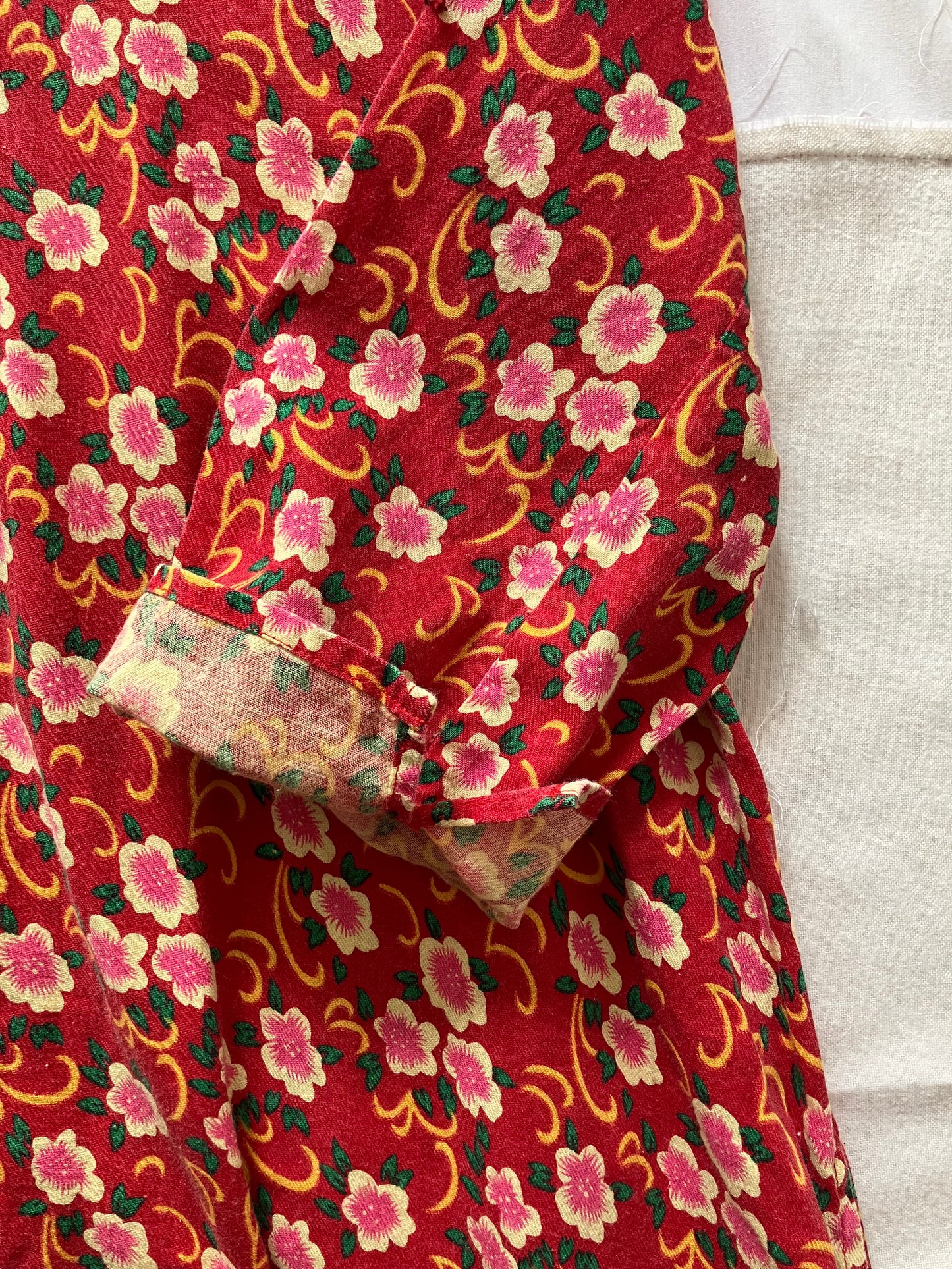 【Pre-loved】sula - red flower a line dress