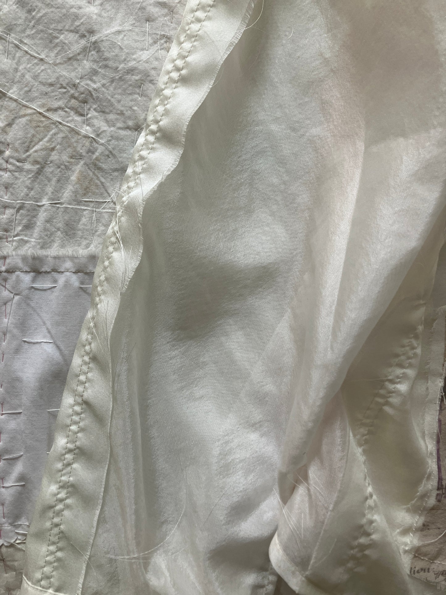 garbage core - SEMISHEER PATCHWORK SHIRT