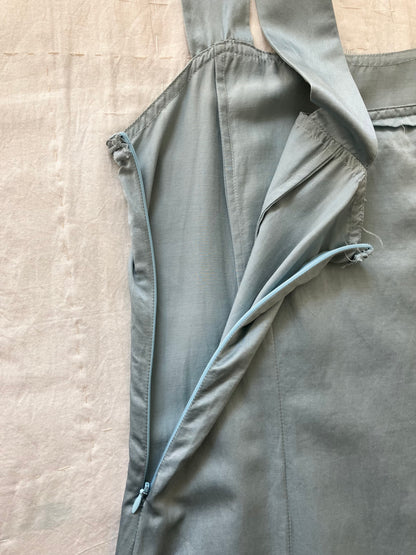 sula - wide strap dress - pearl-blue
